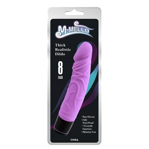 [CN-101834621] Thick Realistic Dildo 8" - M-Mello - Chisa Novelties (Morado)