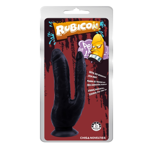 [CN-711784647] Dark Magic Dual Penis 7.7" - Rubicon - Chisa Novelties (Negro)