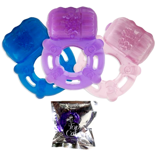 [283B] Cock Ring Vibe Reusable - Top Cat