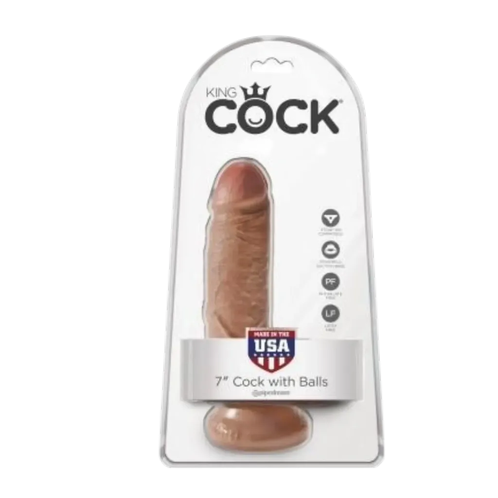 [PD5506-22] 7" Cock With Balls - King Cock- Pipedream
