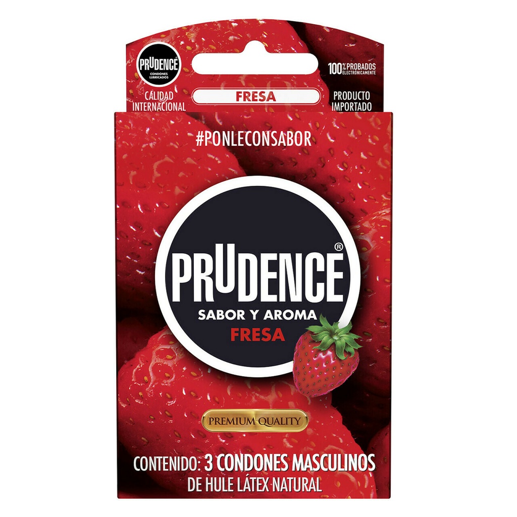 [PD-3-2] Condón Prudence caja c/3 Fresa