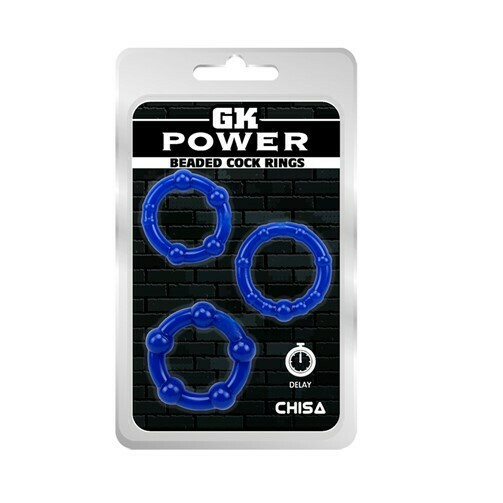 [CN-330300013] Beaded Cock Rings - Get Lock - Chisa Novelties (Azul)
