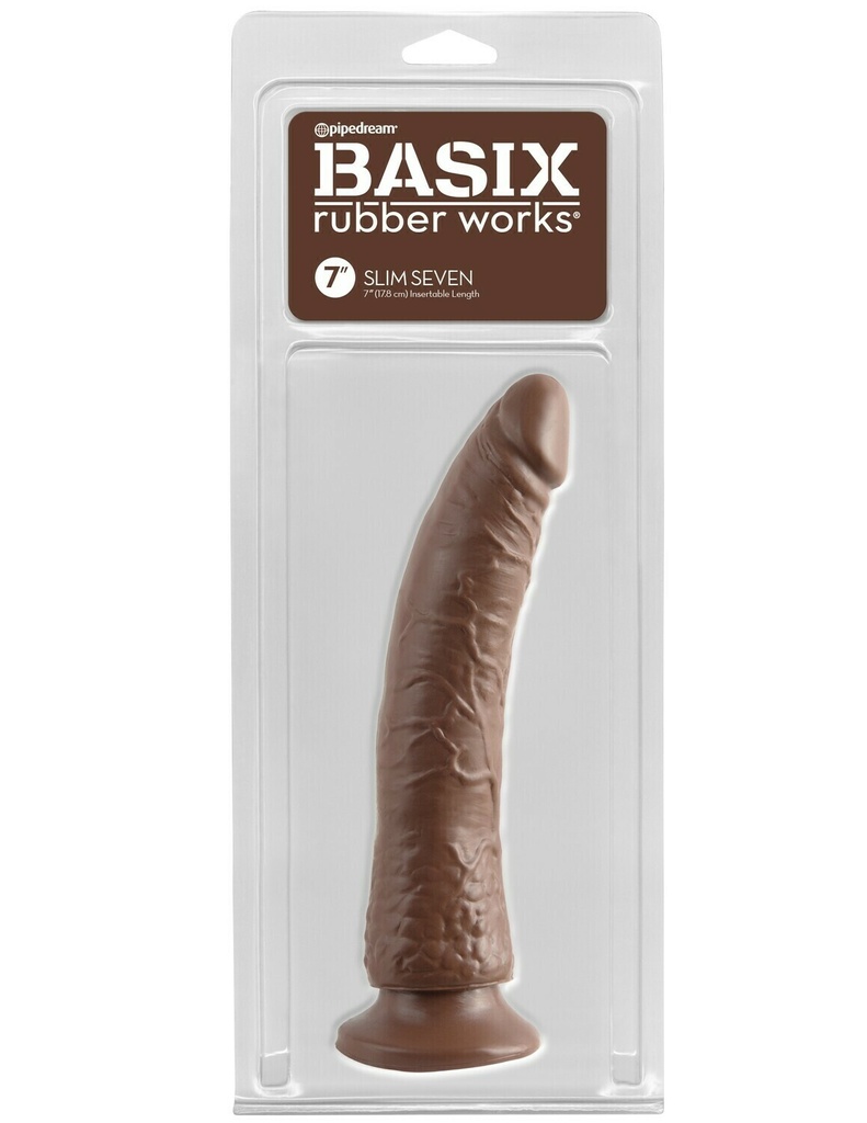 [PD4223-29] Basix Rubber Works 7" - Slim - Pipedram - Brown