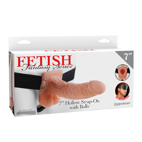 [PD3373-21] 7" Hollow Strap-On with Balls - Fetish Fantasy Series - Pipedream (Flesh)