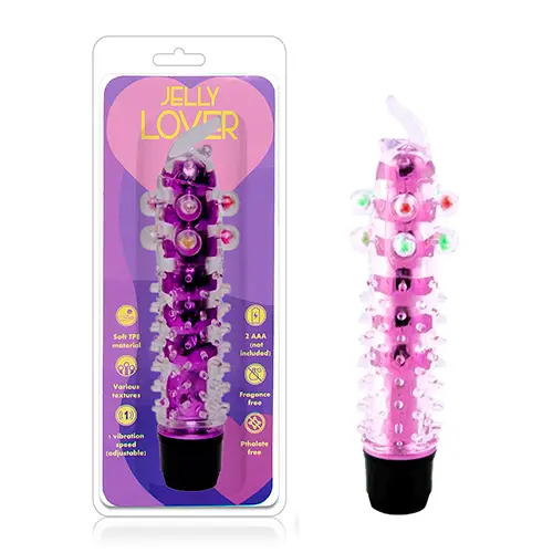 Vibrador con Funda con Perlas - Jelly Lover - PNK 