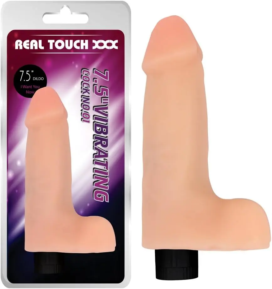 [CN-101895955] 7" Vibrating Cock No.01 - Real Touch XXX - Chisa Novelties