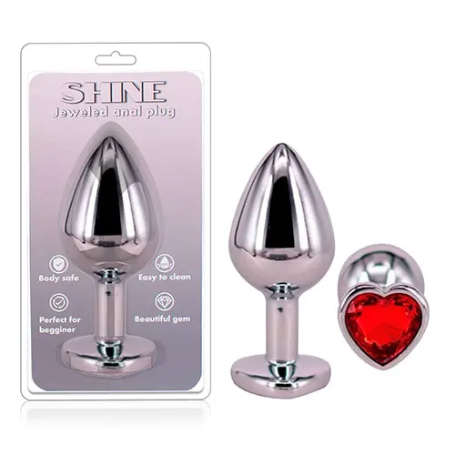 Small Heart Base Metal Anal Plug