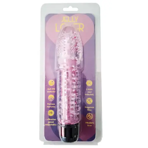 [VV076] Vibrador con Funda con Textura - PNK