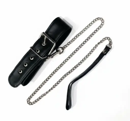 [BDSM-05] Collar Sencillo con Correa - Colores 